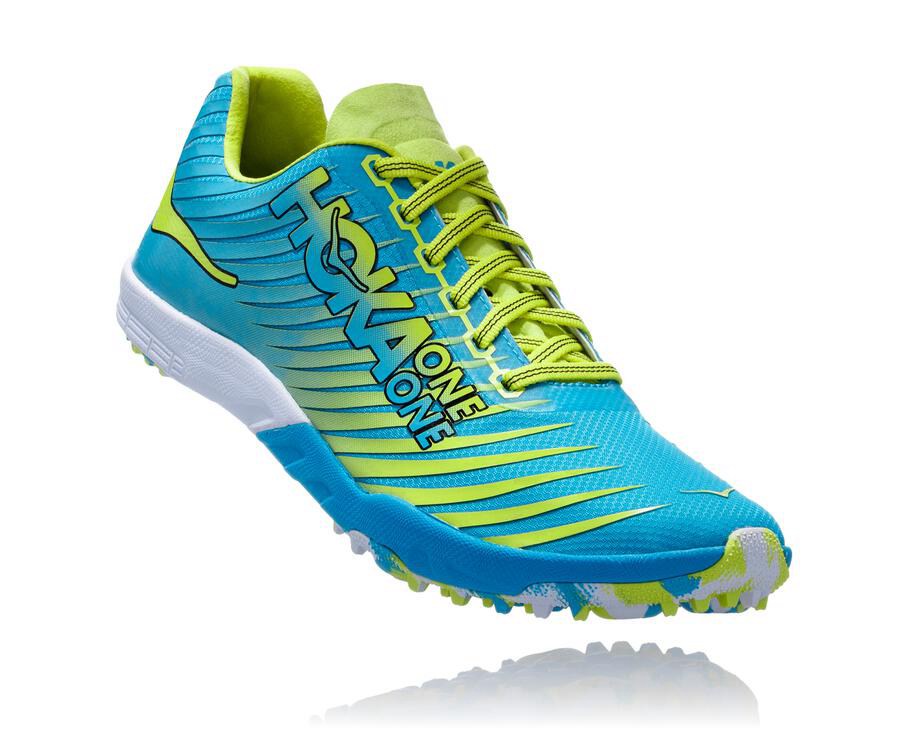 Hoka One One Evo Xc Spikes Dam - Blå/Gröna - FOZYD-1357